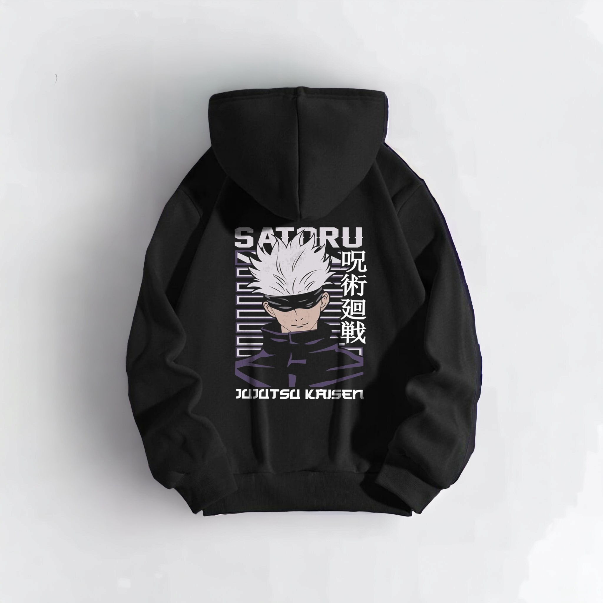 Black and clearance white anime hoodie