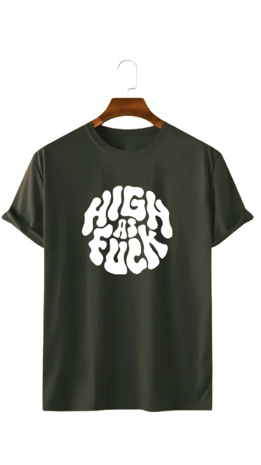 HIGH AS FUCK PRINT UNISEX T-SHIRT