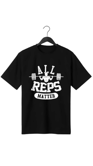 PLUS SIZE ALL REPS MATTER PRINT UNISEX T-SHIRT