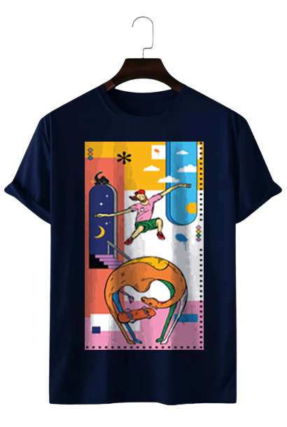 PLUS SIZE ABSTRACT-14 PRINT UNISEX T-SHIRT