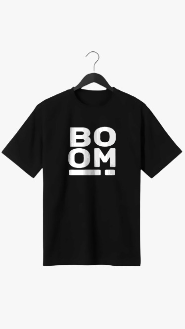 PLUS SIZE BOOM! PRINT UNISEX T-SHIRT