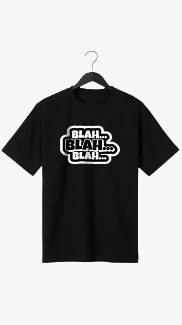 PLUS SIZE BLAH BLAH BLAH PRINT UNISEX T-SHIRT