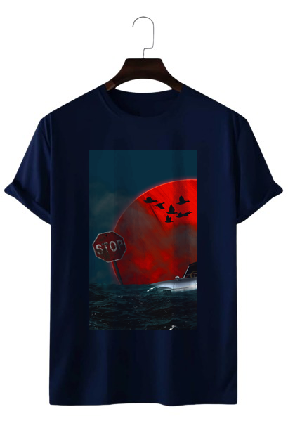 PLUS SIZE DROWNING PRINT UNISEX T-SHIRT