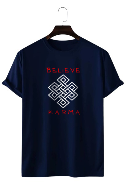 PLUS SIZE BELIEVE KARMA PRINT UNISEX T-SHIRT