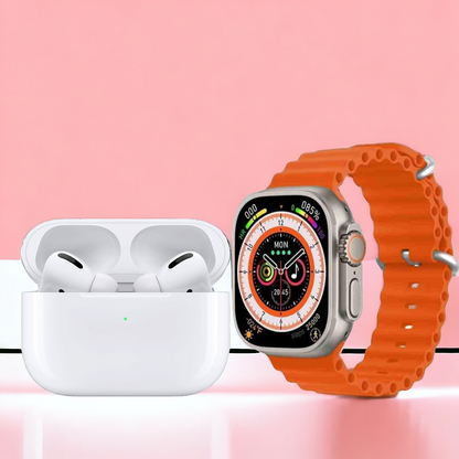 t800 uttra smartwatch+ airpods pro (combo)