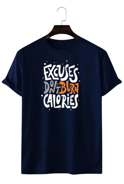 PLUS SIZE EXCUSE DON'T BURN CALORIES PRINT UNISEX T-SHIRT