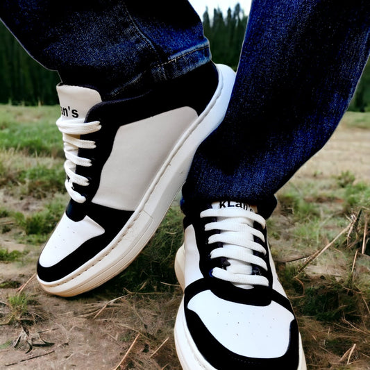 Klan's Soft Sole Sneakers - White and black