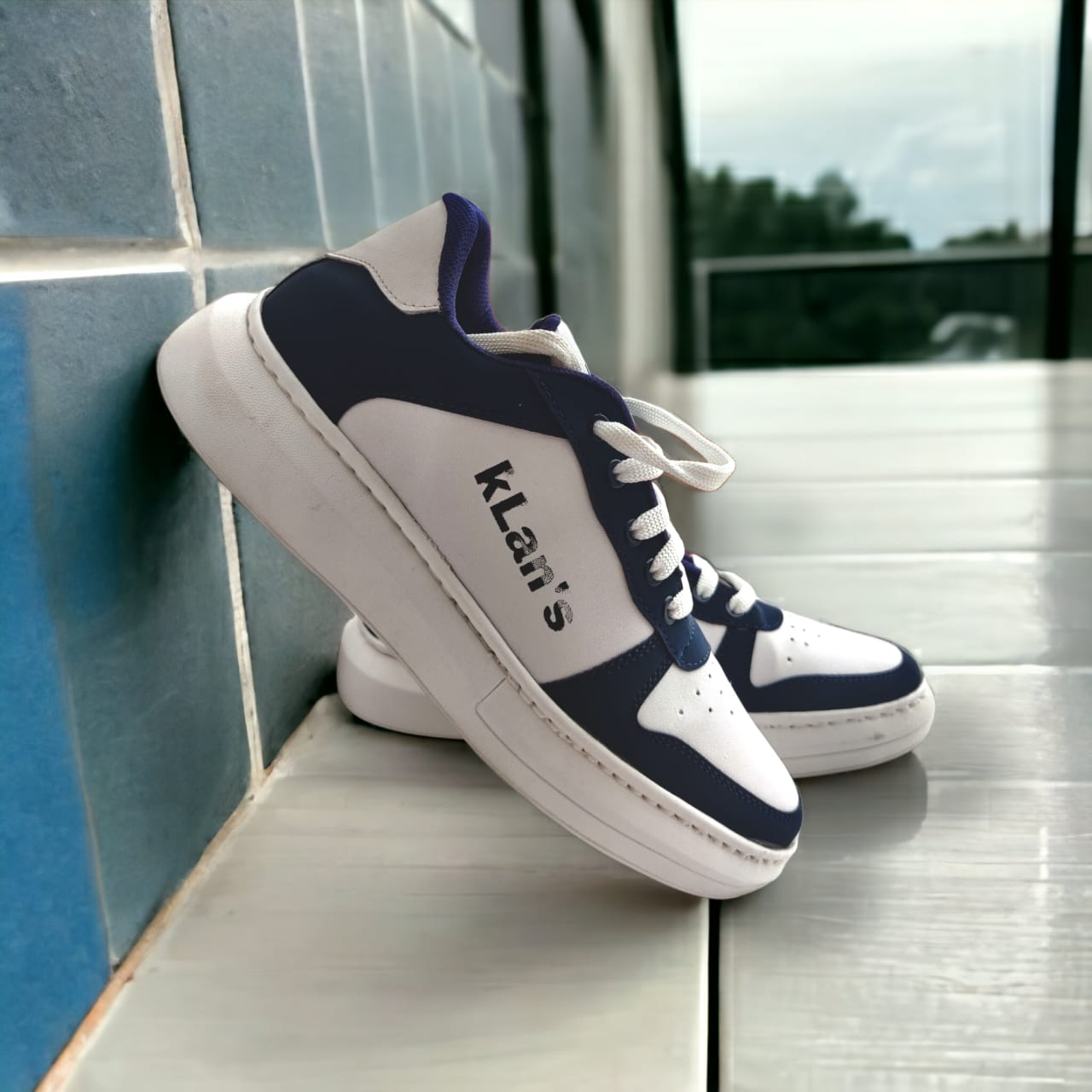 Klan's Soft sole sneakers - White and Blue