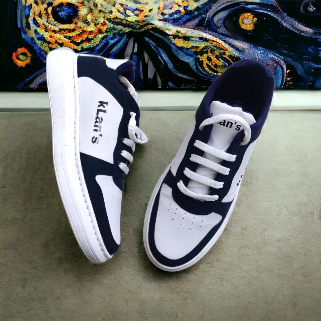 Klan's Soft sole sneakers - White and Blue