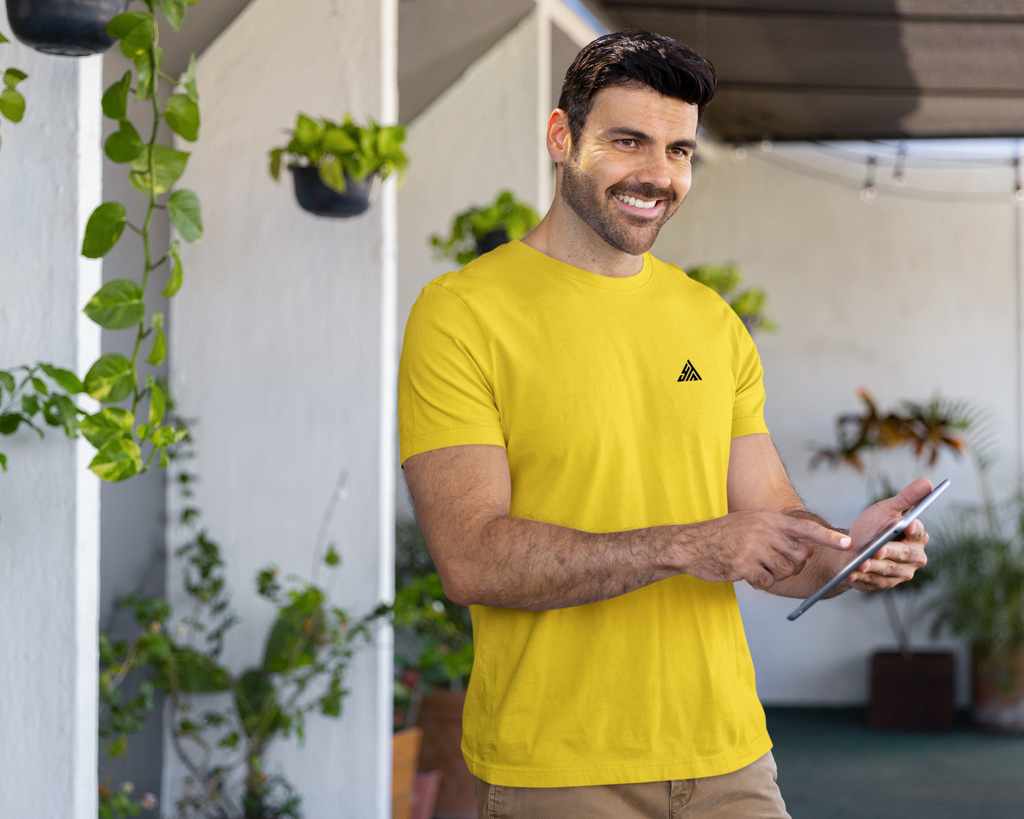 YELLOW ROUND NECK REGULAR FIT UNISEX T-SHIRT