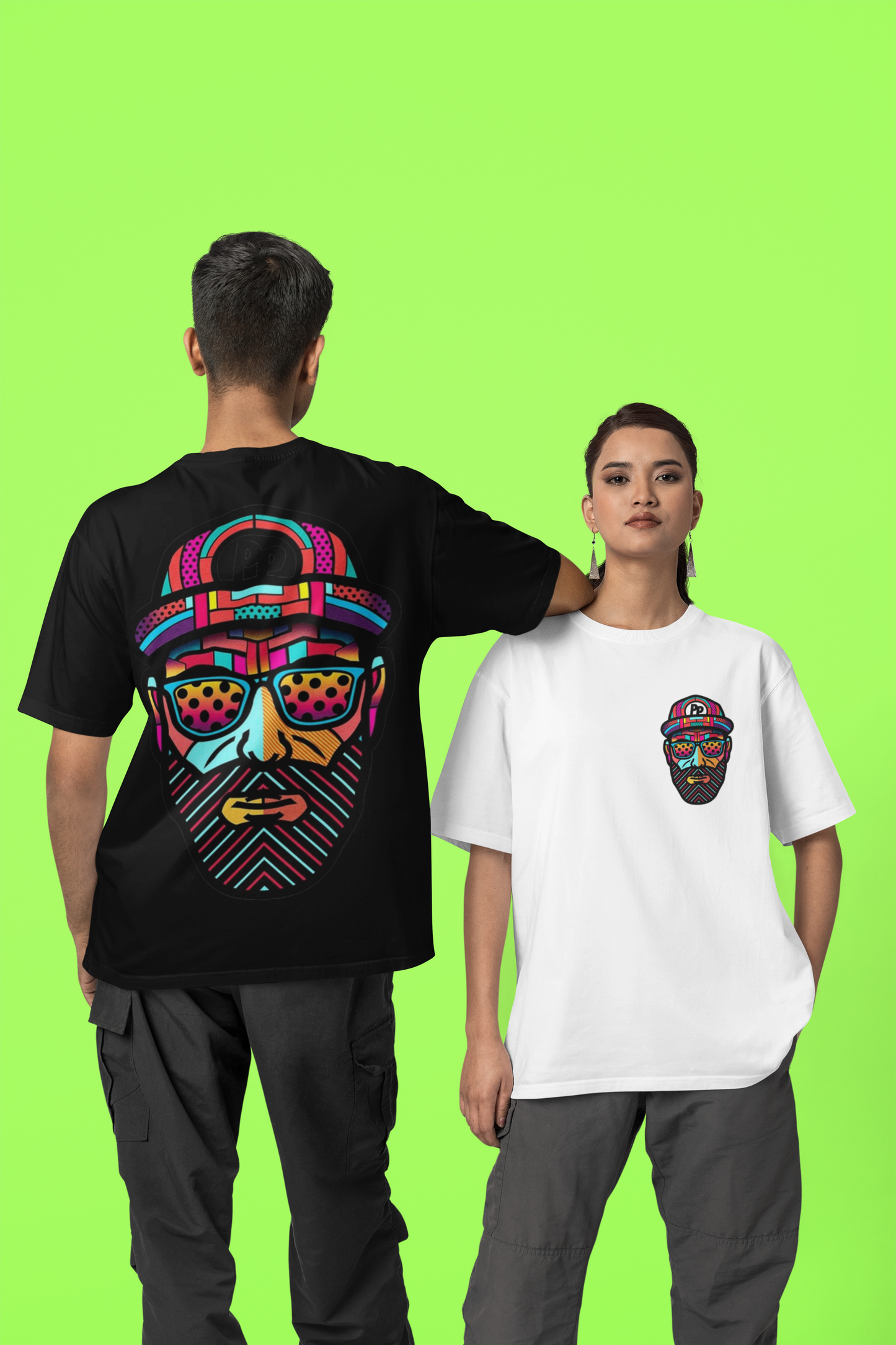 ABSTRACT PRINTED REGULAR FIT UNISEX T-SHIRT