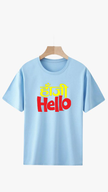 HANJII HELLO PRINT UNISEX T-SHIRT