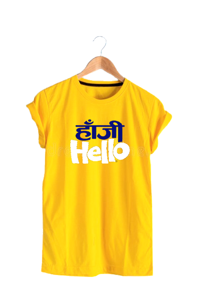 HANJII HELLO PRINT UNISEX T-SHIRT