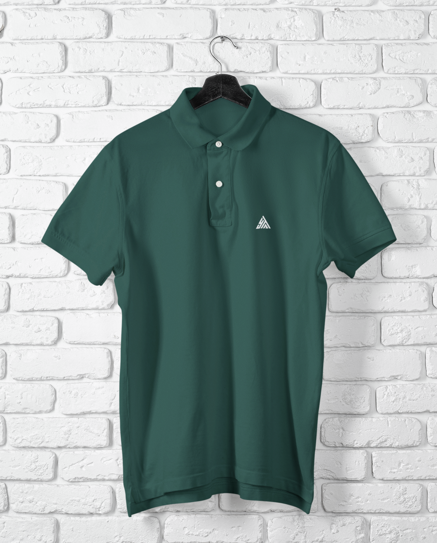 BOTTAL GREEN COLOUR POLO REGULAR FIT UNISEX T-SHIRT