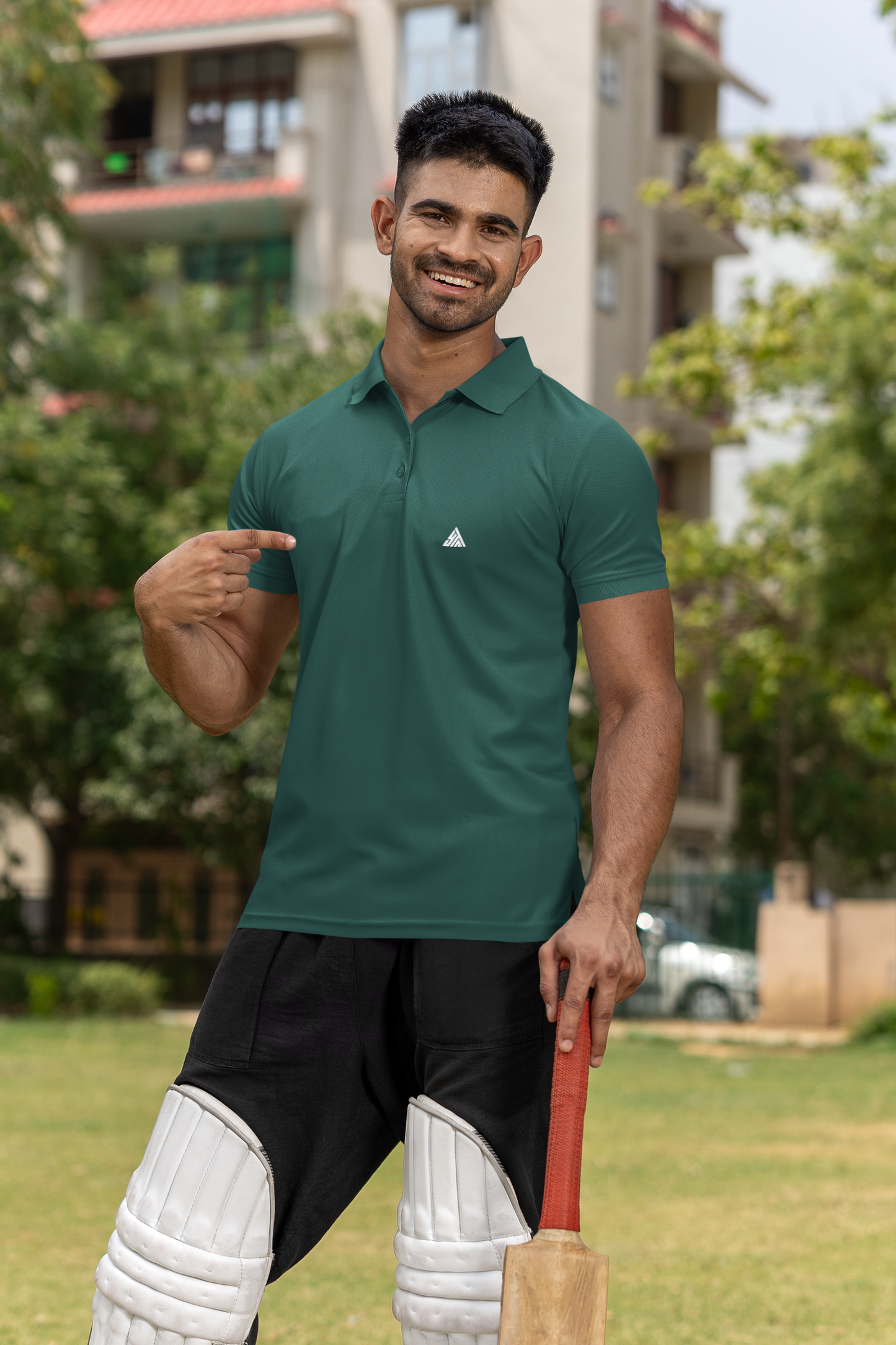 BOTTAL GREEN COLOUR POLO REGULAR FIT UNISEX T-SHIRT