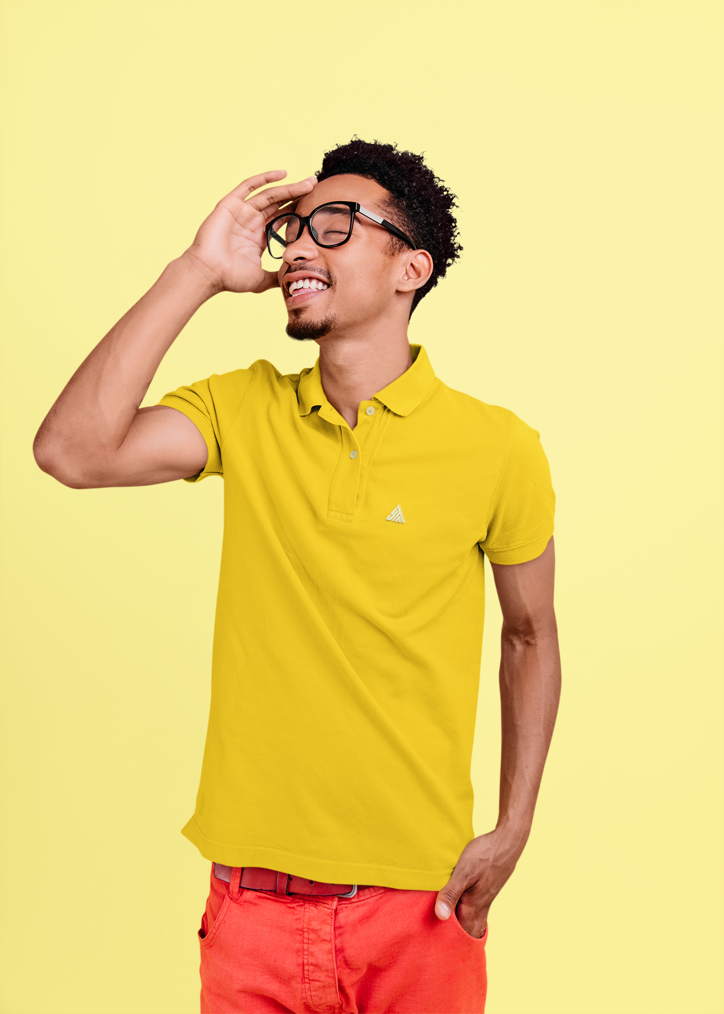 YELLOW COLOUR POLO REGULAR FIT UNISEX T-SHIRT