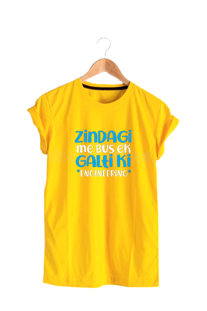 ZINDAGI ME BAS PRINT UNISEX T-SHIRT