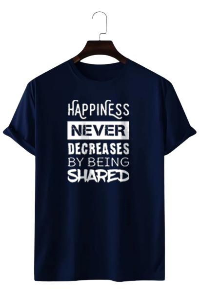 HAPPINESS NEVER SHARED PRINT UNISEX T-SHIRT