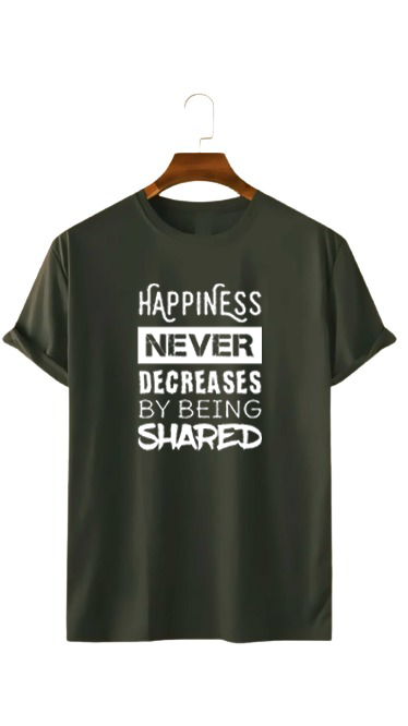 HAPPINESS NEVER SHARED PRINT UNISEX T-SHIRT