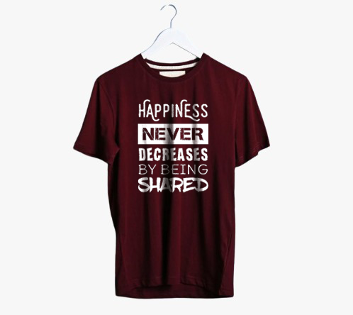 HAPPINESS NEVER SHARED PRINT UNISEX T-SHIRT