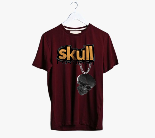 SKULL PRINT UNISEX T-SHIRT