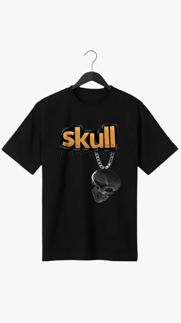 SKULL PRINT UNISEX T-SHIRT