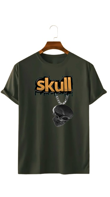 SKULL PRINT UNISEX T-SHIRT