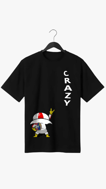 CRAZY KICK BUTTOSKI PRINT UNISEX T-SHIRT