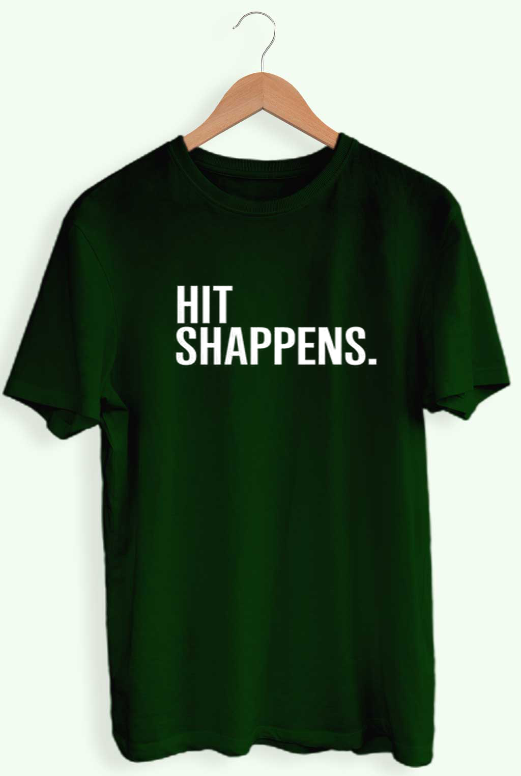 HIT SHAPPENS. PRINT UNISEX T-SHIRT